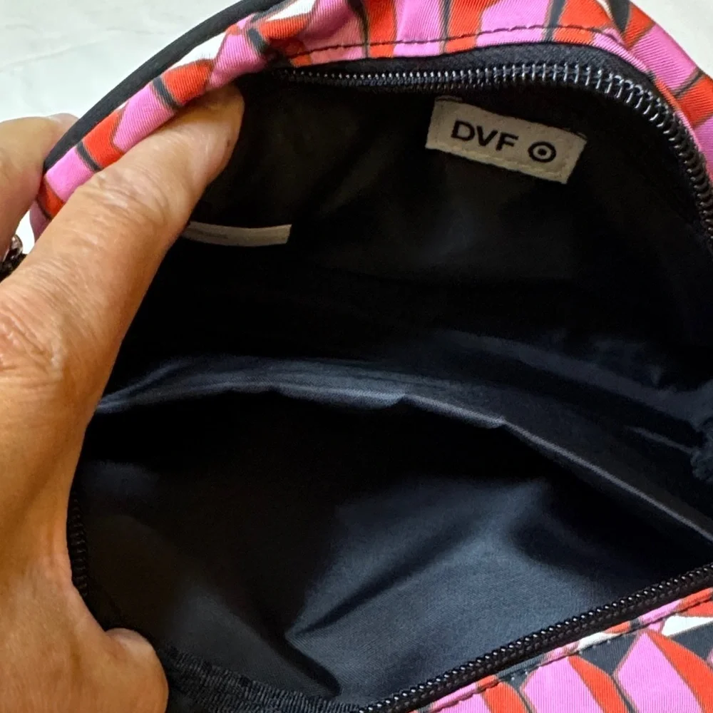 Diane von Fürstenberg x Target Geometric Crossbody Bag Pink Red Black Cube Print